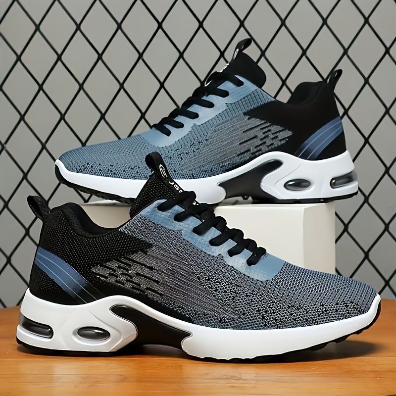 Men Breathable Flying Woven Me - Shock Absorbing Gym Trainers ulasan dan harga