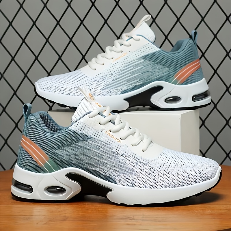 Men Breathable Flying Woven Me - Shock Absorbing Gym Trainers ulasan dan harga
