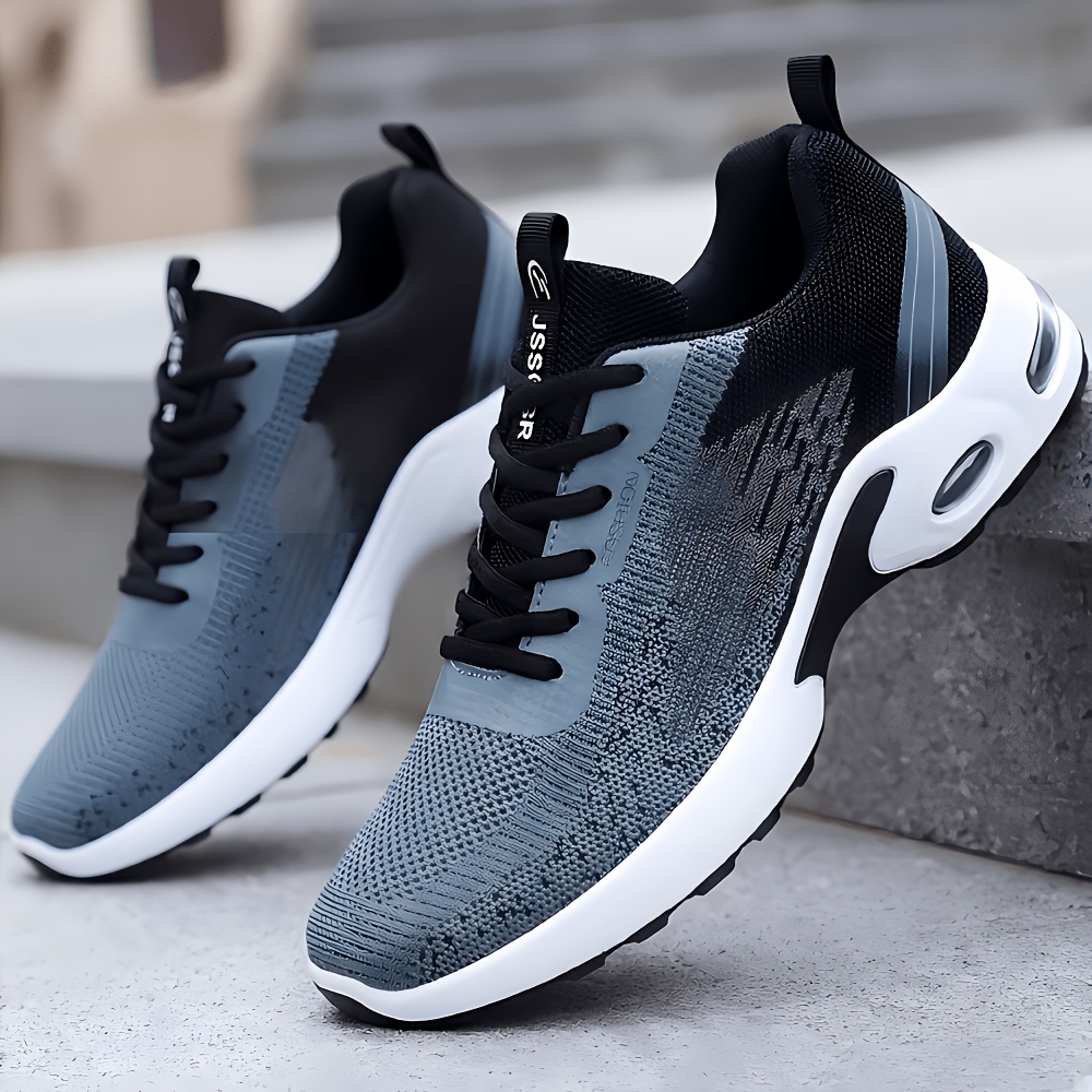 Men Breathable Flying Woven Me - Shock Absorbing Gym Trainers ulasan dan harga