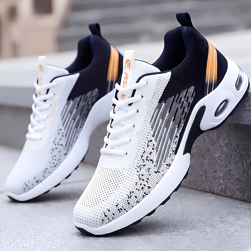 Men Breathable Flying Woven Me - Shock Absorbing Gym Trainers ulasan dan harga
