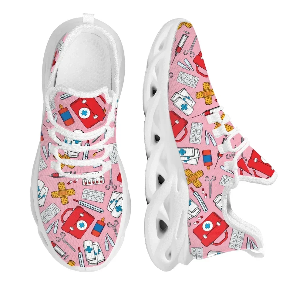 Custom Made Red Medical Box De - Knit Fabric Lace Up Sneakers ulasan dan harga