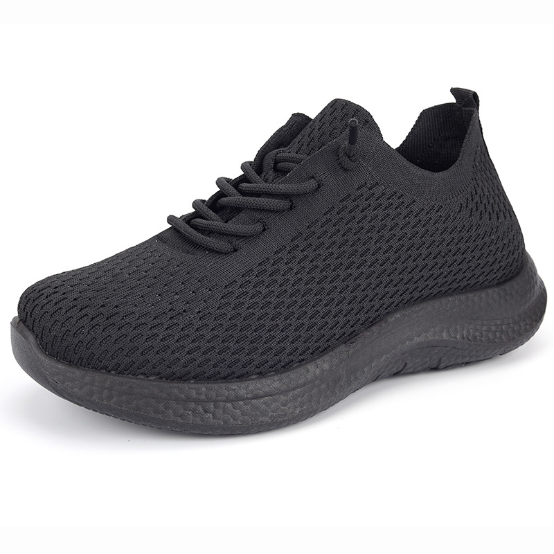 Summer Ladies Breathable Mesh  - Knit Fabric Lace Up Sneakers ulasan dan harga