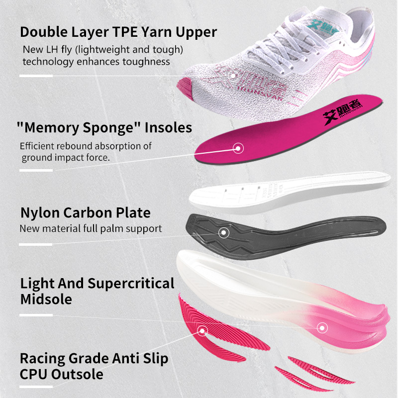 IRUNSVAN Marathon Racing Carbo - Carbon Plate Marathon Racing Shoes ulasan dan harga