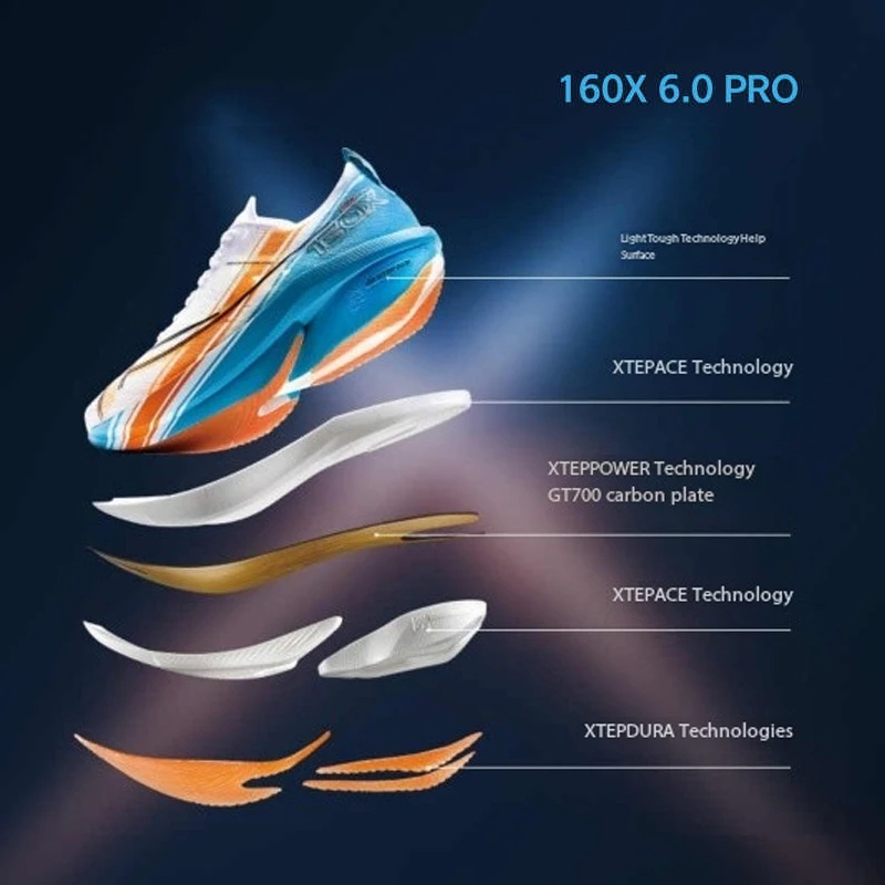 Xtep 160X 6.5 PRO Running Shoe - Carbon Plate Marathon Racing Shoes ulasan dan harga