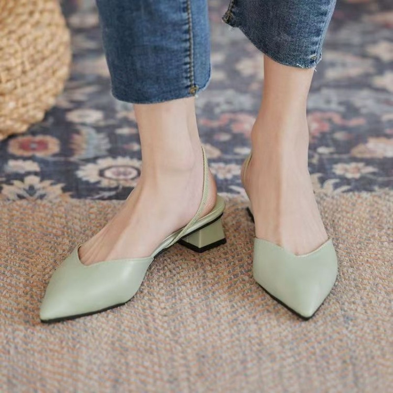 2026 Green Low Heel Strap High - Sandals ulasan dan harga