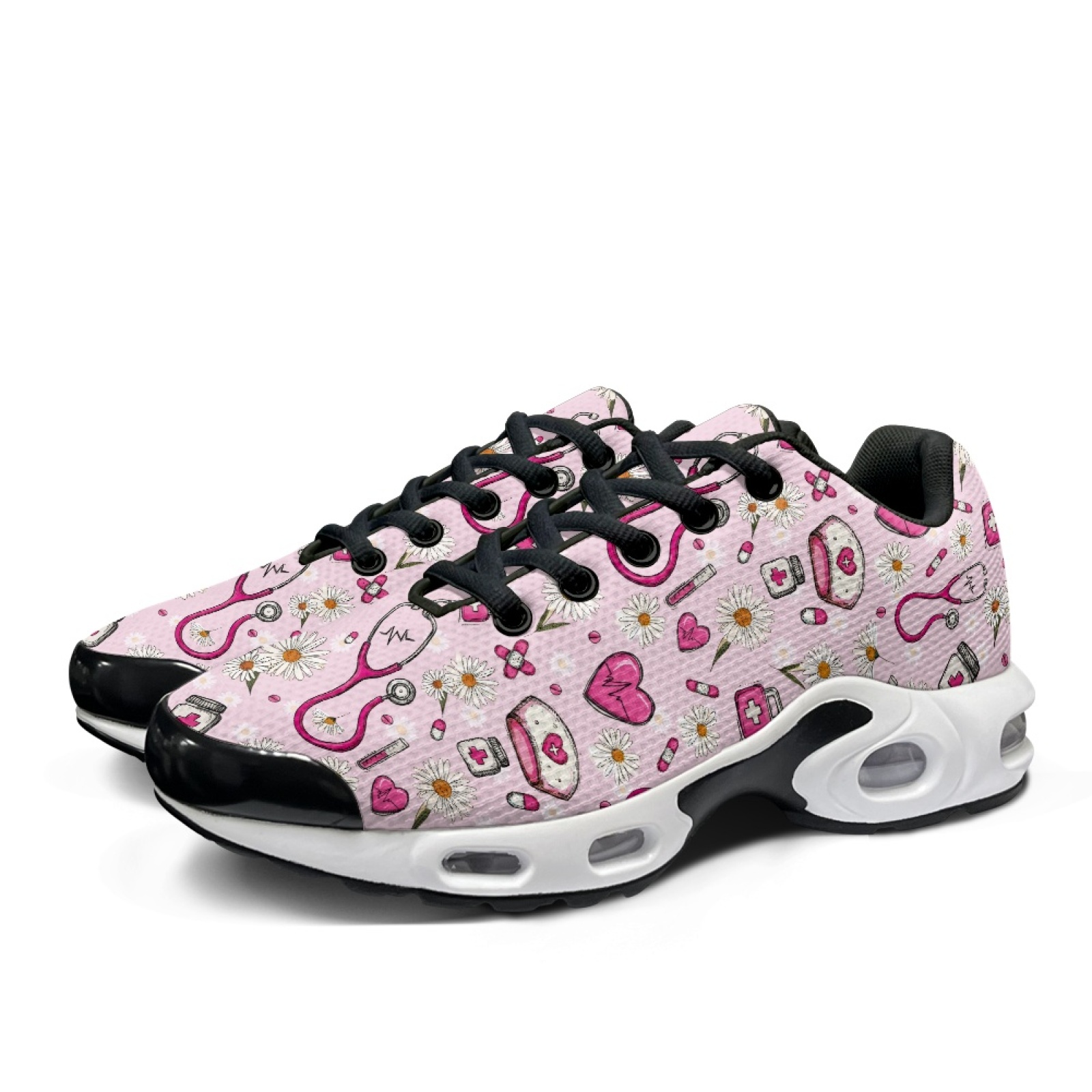 PENSTROLL Pink Daisy Hearts So - Air Cushion Jogger Shoes Men ulasan dan harga