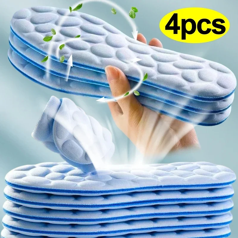 2/4pcs Soft Massage Memory Foa - Breathable Mesh Athletic Shoes ulasan dan harga